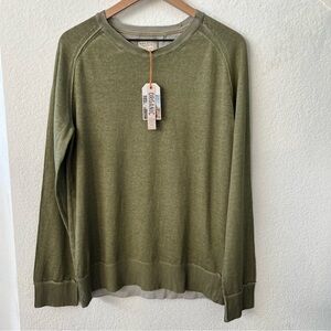 Nudie Jeans Olive Green organic cotton Sweater tee